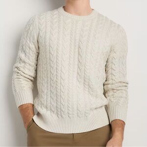 Quince Men's Merino Wool Cable Knit Sweater